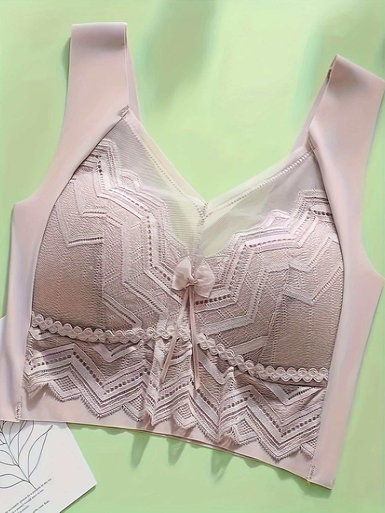 Lace Wireless Bra Wide Straps Soft Full Coverage Comfortable Women's Lingerie