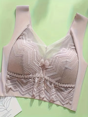 Lace Wireless Bra Wide Straps Soft Full Coverage Comfortable Women's Lingerie