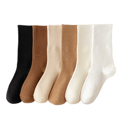 3 Pairs Solid Socks Comfy & Breathable Women's Stockings