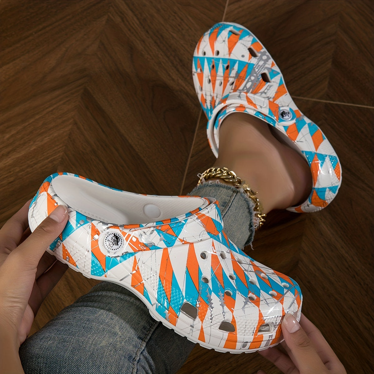 Women's Tie Dye Clogs Lightweight Soft Sole Garden Shoes
