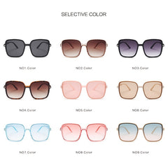 Gradient Square Sunglasses for Women, Large Frame Eyewear
