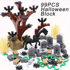 Marumine Halloween Building Blocks Set 265pcs Cemetery Tombstone Mosaic Toy