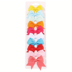 10pcs Baby Girls Bow Hair Clips for Stylish Headwear