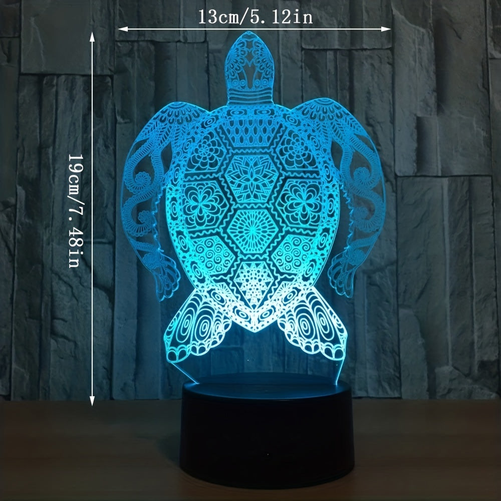 3D Turtle Night Lamp Touch Control LED Desk Lamp Home Decor Christmas Kids