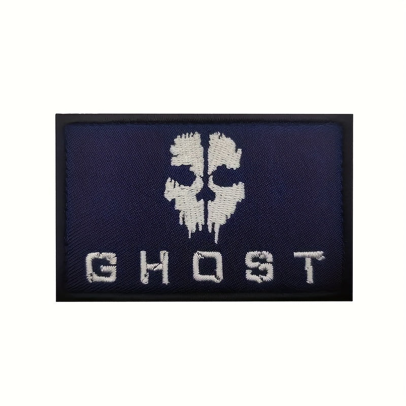 2pcs Ghost Pattern Embroidered Patches for Backpacks and Clothing