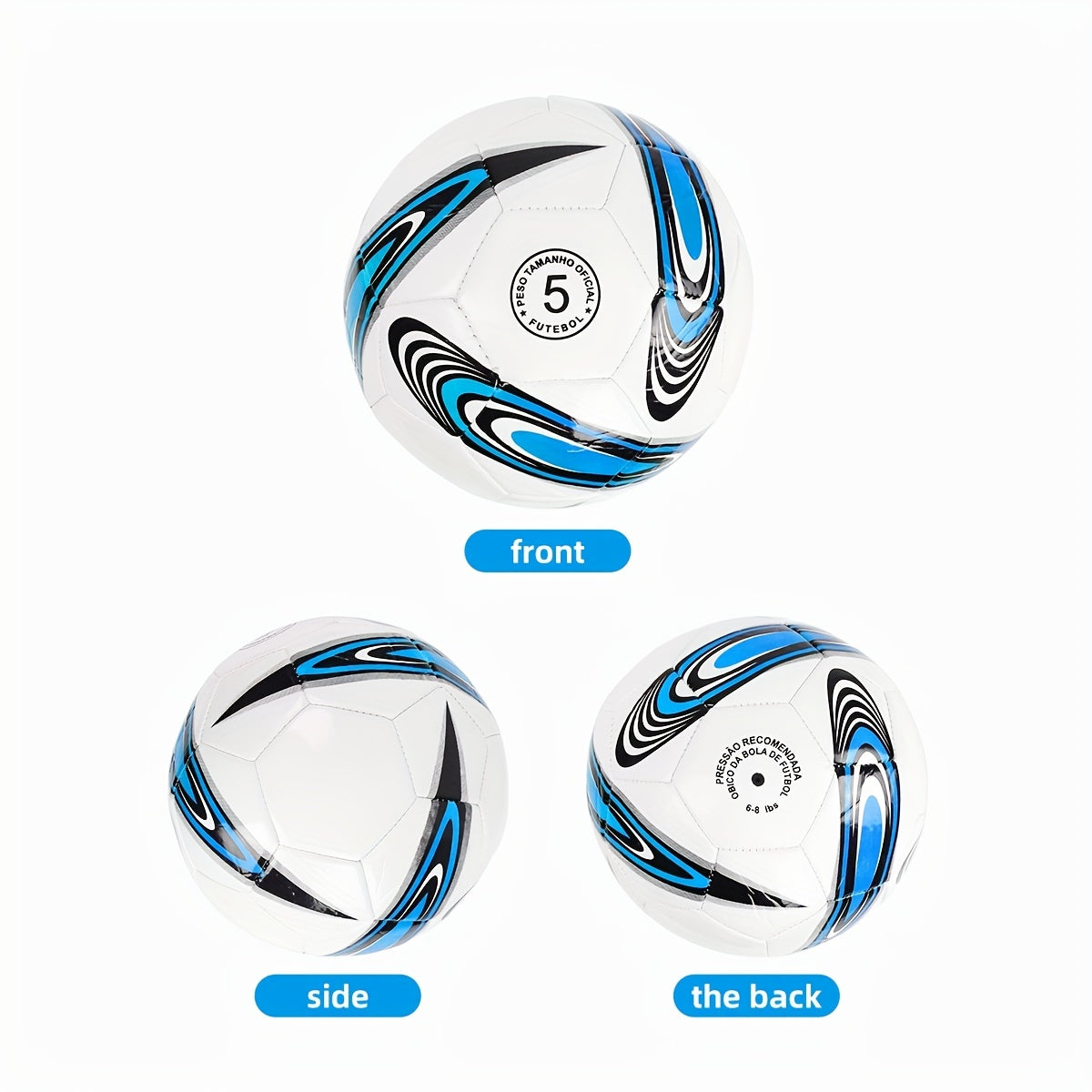 PVC No 5 Hand Stitched Soccer Ball for Training