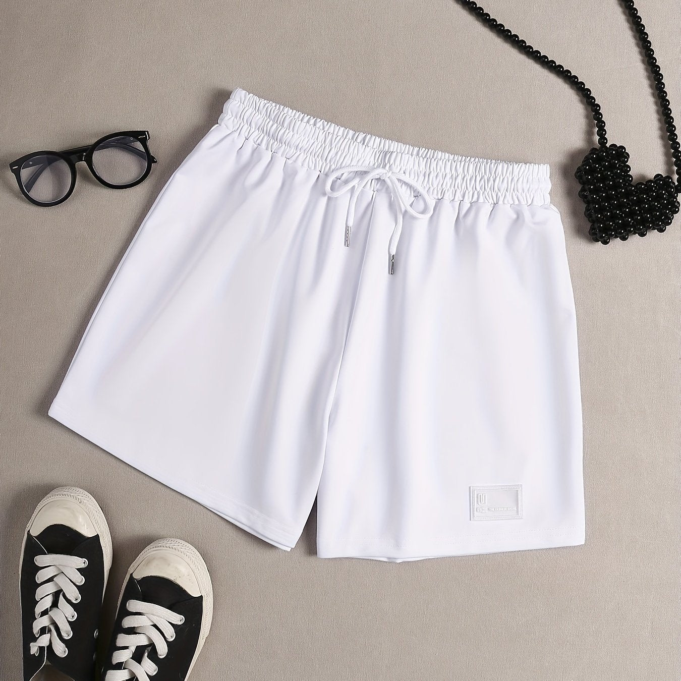 Comfy Drawstring Sleep Bottoms Elastic Waistband Women's Shorts