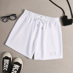 Comfy Drawstring Sleep Bottoms Elastic Waistband Women's Shorts