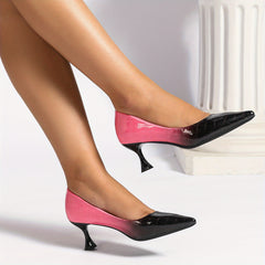 Crocodile Pattern Stiletto Heels Point Toe Pumps