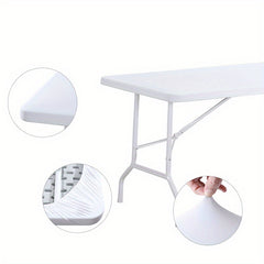 6pcs Polyester Elastic Table Cover Washable Table Cloth