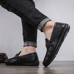 Men's Metallic Moccasin Loafers Non-slip Slip-On Shoes