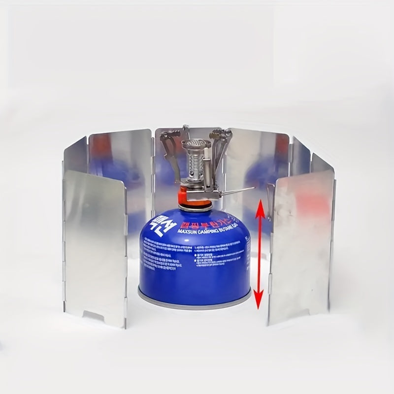 11pcs Camping Windshield Stove Gas Outdoor Portable Screen Deflector