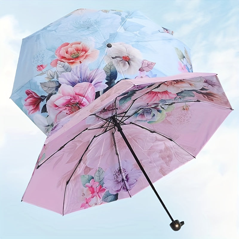 Double Layer Double Sided Printed Umbrella Sunscreen UV Protection Sunshade