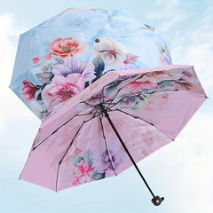Double Layer Double Sided Printed Umbrella Sunscreen UV Protection Sunshade