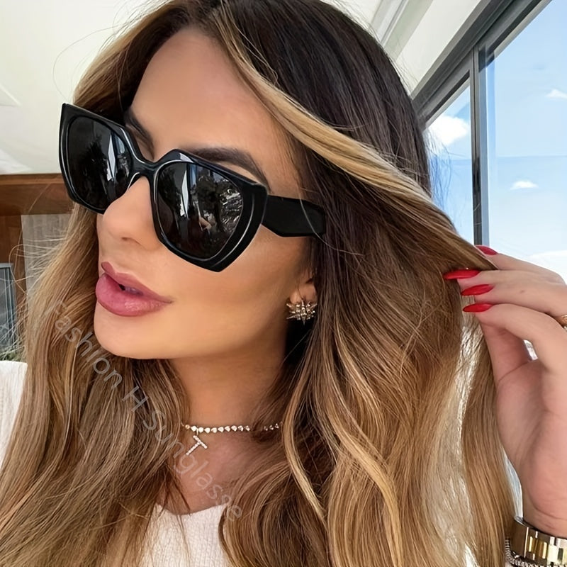 Cat Eye Sunglasses Rhombus Temple Glasses UV400