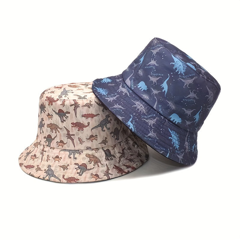 Unisex Sunshade Bucket Hat with Dinosaur Print