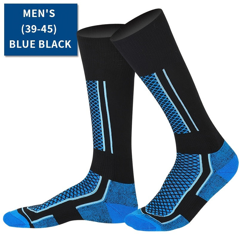 Men's Thermal Ski Socks - Heated Crew Socks for Winter