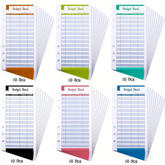 60pcs Budget Binder Paper Refill for Cash Envelopes