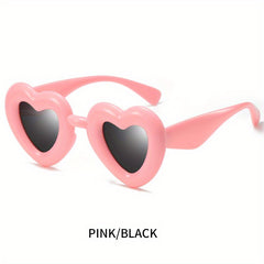 Men's Heart Shaped Frame Sunglasses Y2K Sunglasses For Holiday Party