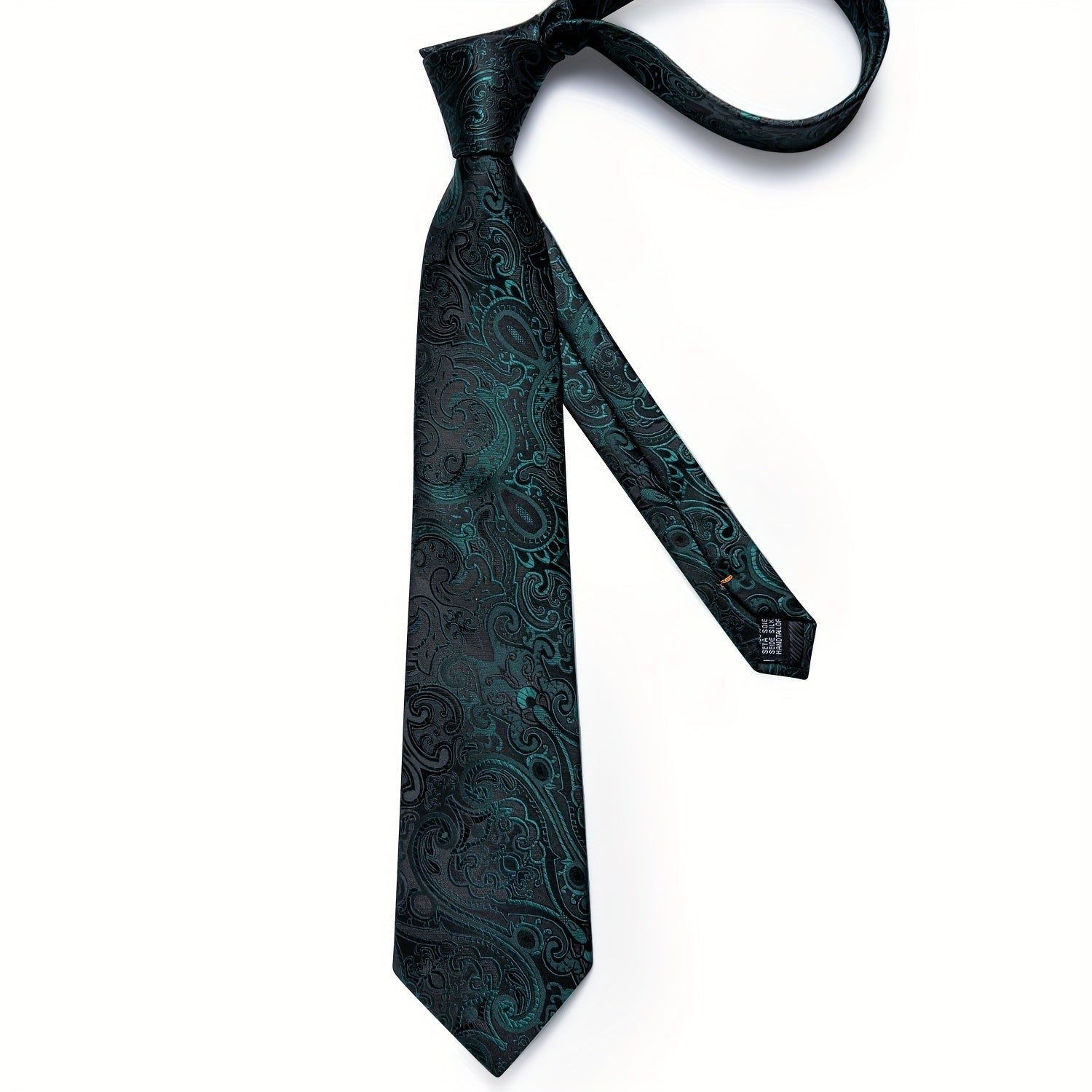 Men's Green Retro Pattern Necktie Set