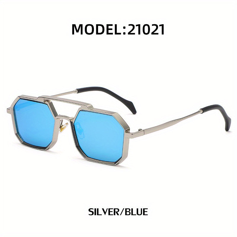 KAJILA Steampunk Style Sunglasses Metal Frame UV Protection Glasses