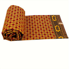Polyester African Geometric Pattern Print Cloth 5 49 Meter