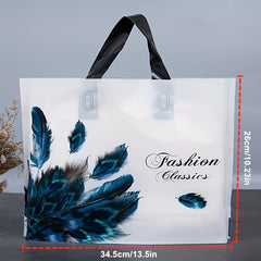 5pcs Flower Print Tote Bags Transparent Plastic Tote Bag