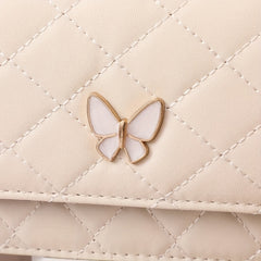 Girls Butterfly Chain Crossbody Bag Argyle Shoulder Coin Purse