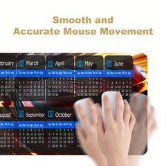 Mouse Pad Calendar Non-Slip Rubber Base Waterproof for Office