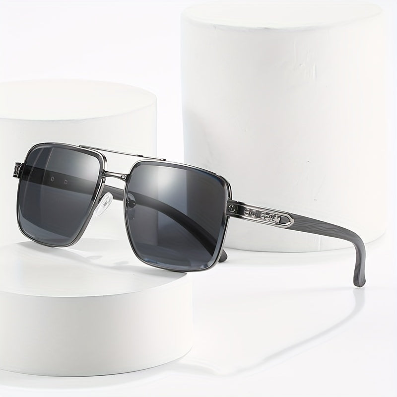 Men's Large Aviator Sunglasses Double Beam UV Protection