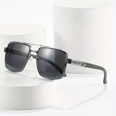Men's Large Aviator Sunglasses Double Beam UV Protection