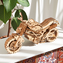 Wooden Motorcycle Model Kit 3D Puzzle Creative Play Holiday Birthday Gift