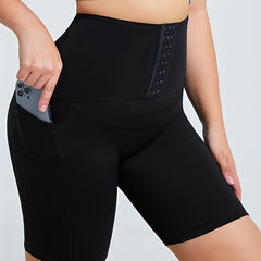Tummy Control Butt Lifting Shorts With Pockets