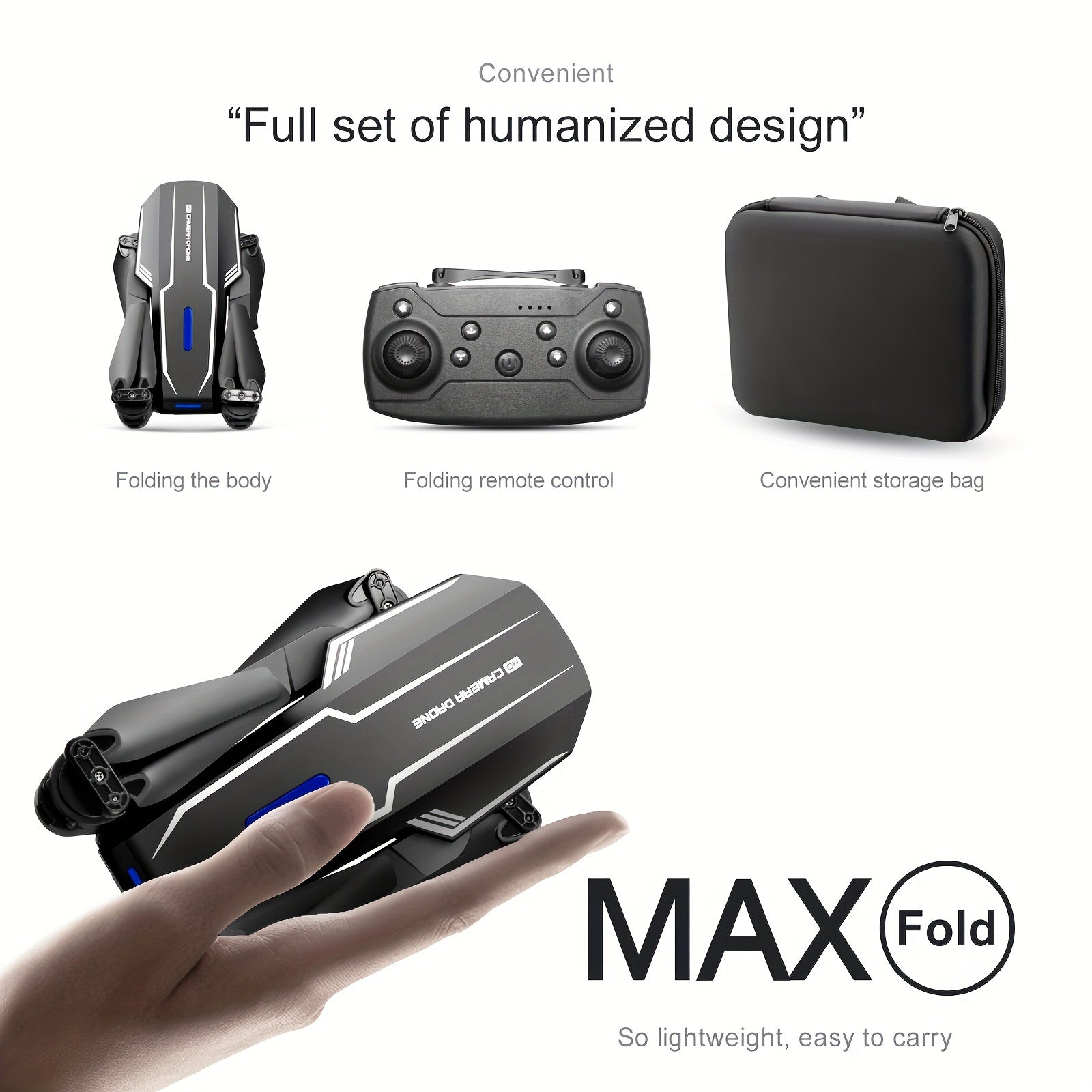 E88 Quadcopter UAV Drone Altitude Hold Dual HD Cameras