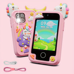 Kids Smart Phone Toy HD Touchscreen Dual Cameras Learning Music Game