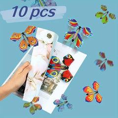 10pcs Magic Flying Butterfly Toy for Greeting Card Surprise