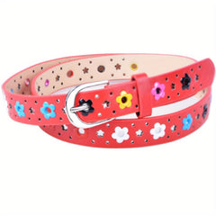 Floral Pattern Buckle Belt for Girls and Boys