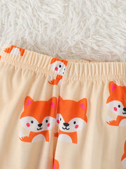 Baby Boys Fox Cartoon Hoodie & Pants Set