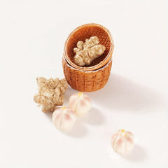 8pcs Dollhouse Ginger Garlic Basket Mini Farm Food Model
