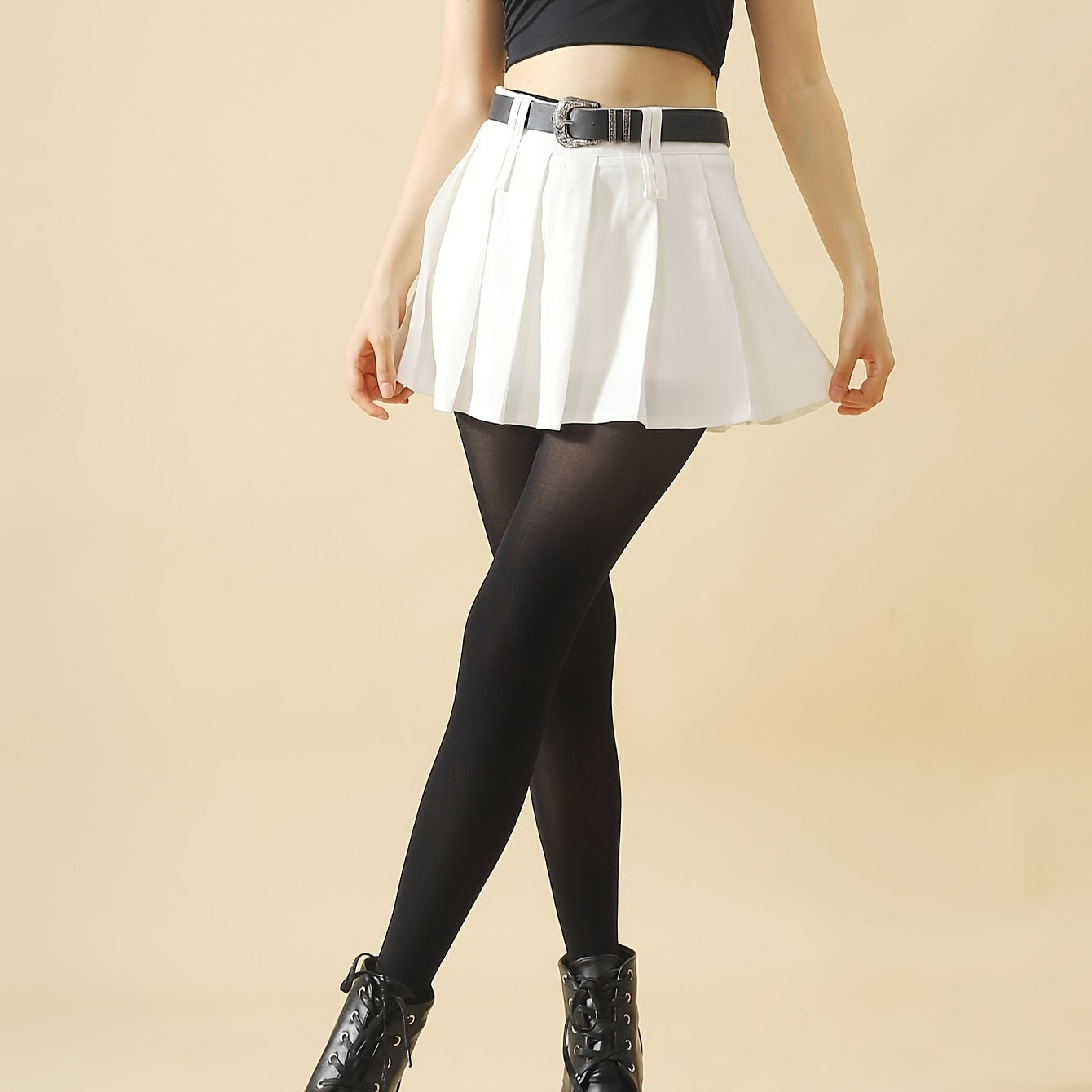 High Waist Elastic Slim Footed Pantyhose Women's Stockings