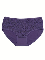 4 Pack Women's Plus Paisley Print Medium Stretch Underwear Set