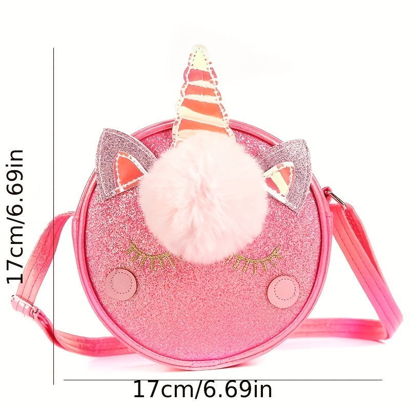 Kids Cartoon Shoulder Bag Coin Purse Round Storage Travel Bag