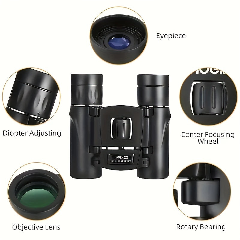 100x22 High Magnification Telescope Binoculars for Clear Night Vision