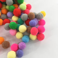 200pcs Multicolor High Elastic Pom Pom Balls for DIY Craft Making