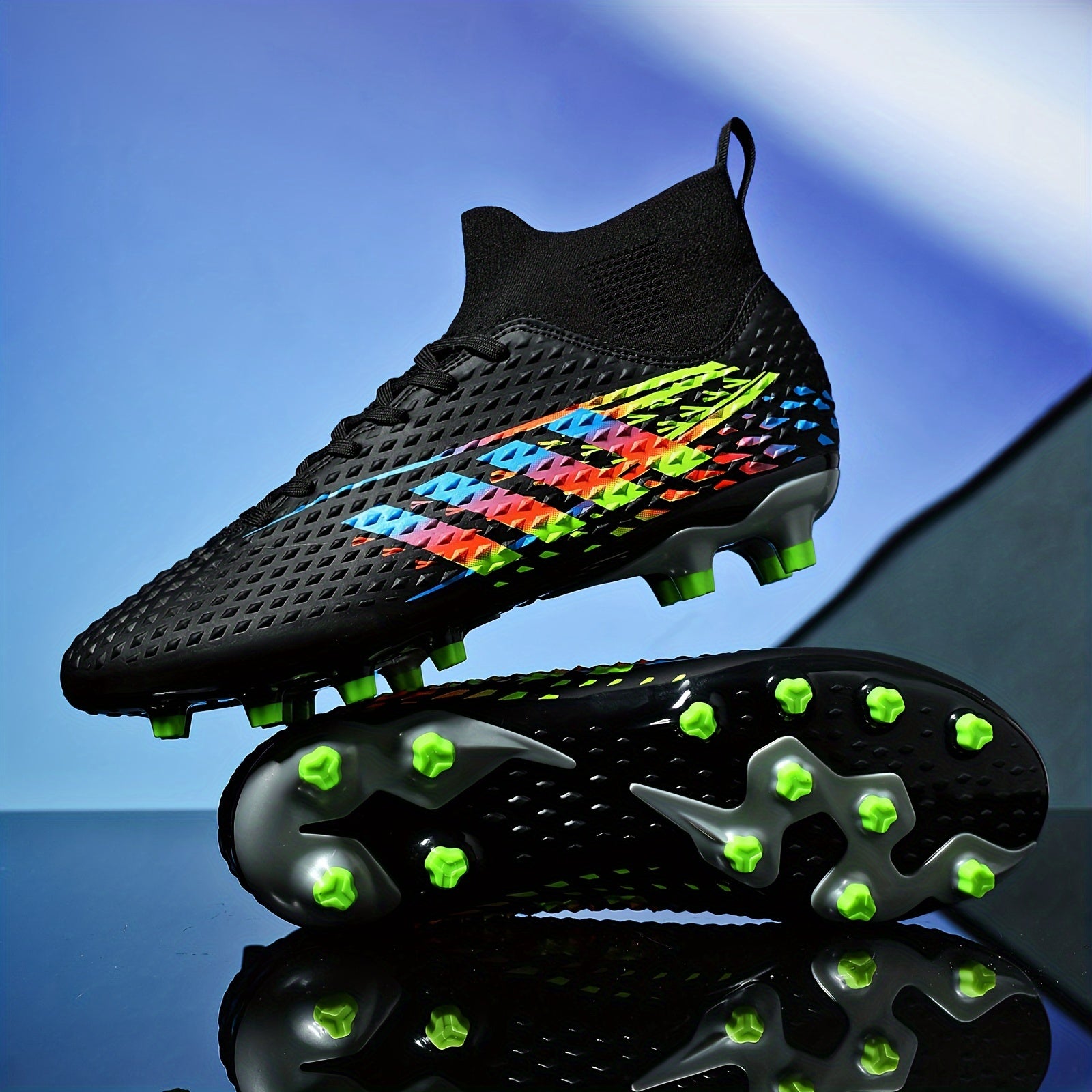 Boy's High Top Non Slip Football Cleat With Spikes
