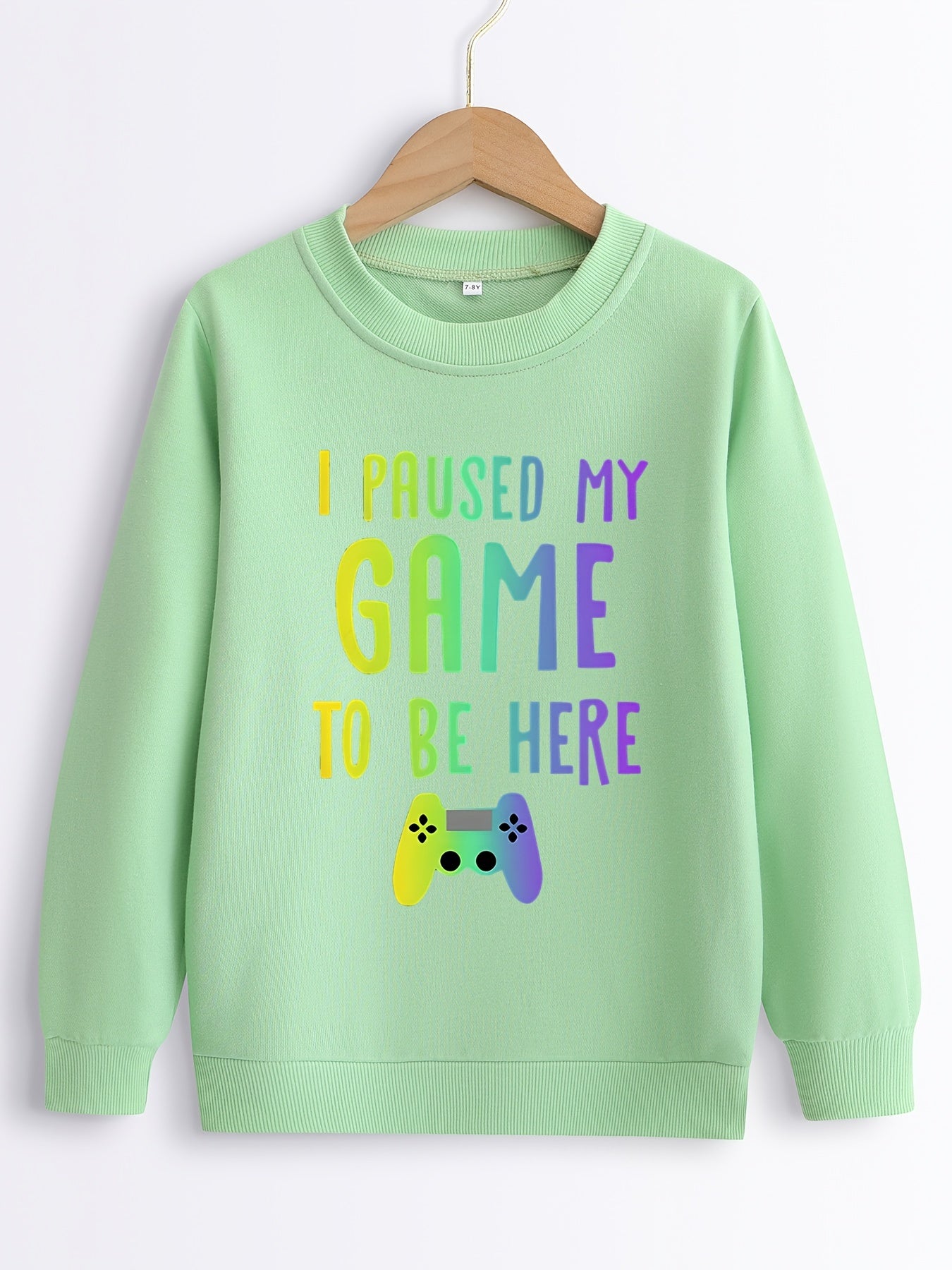 Boys Casual Sweatshirt Long Sleeve Crew Neck Tops