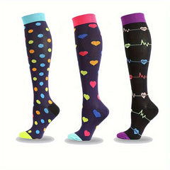3 Pairs Compression Socks 20-30 mmHg for Women & Men