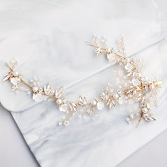 Faux Pearl Rhinestone Hairpin Side Clip