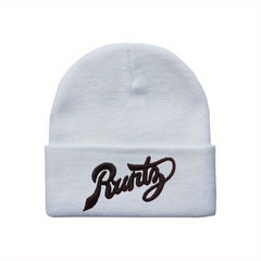 Embroidered Cold Hat European American Style Warm Earmuffs Wool Knitted Hat