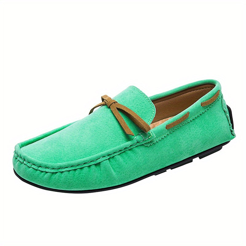 Men's Red Loafers Breathable Slip-On Casual Shoes